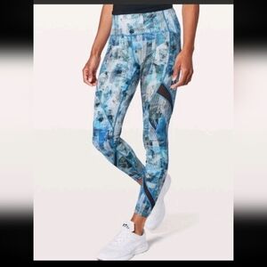 Lululemon Womens Blue On Pace Tight 7/8 Sun Dazed Legging 8
